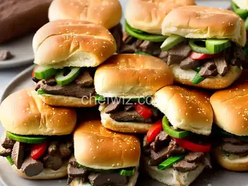 Philly Steak And Cheese Sliders