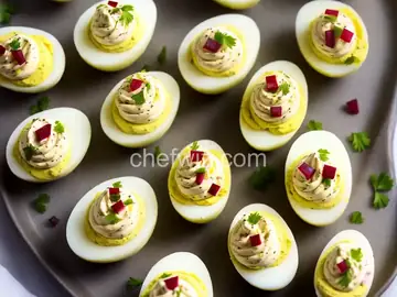 Pickled Beet Deviled Eggs