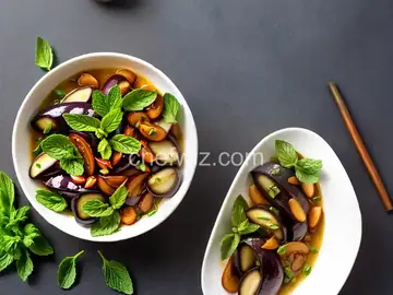 Pickled Eggplant with Mint and Garlic Recipe