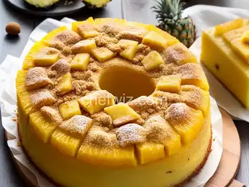 Pineapple Cake with Fresh Pineapple