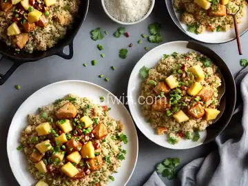 Pineapple Chicken 'Fried' Cauliflower Rice