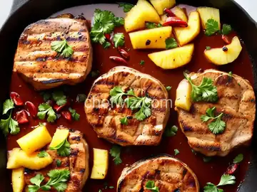 Pineapple Grilled Pork Chops