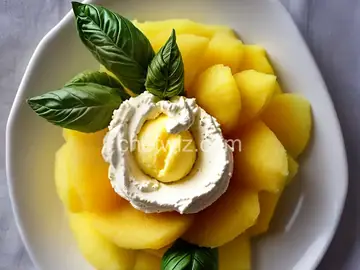Pineapple and Basil Sorbet