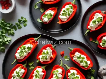 Piquillo Peppers Stuffed with Goat Cheese
