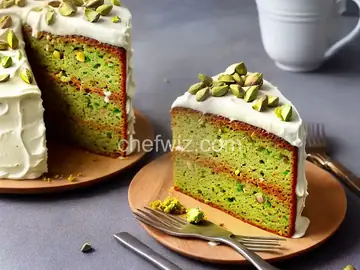 Pistachio Cake with Frosting