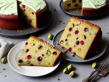 Pistachio-Cherry Cake