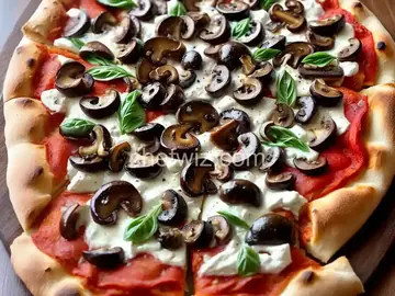 Pizza With Mushrooms, Mozzarella, and Truffle Recipe