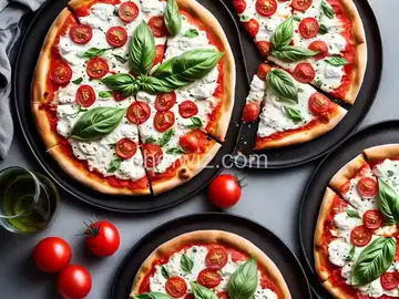 Pizza with Fresh Tomatoes and Basil