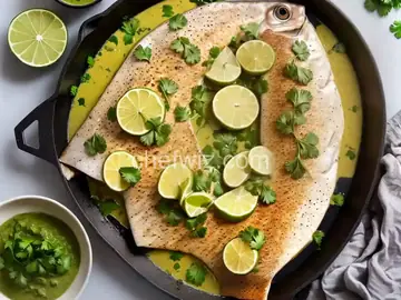 Planked Whitefish With Cilantro-Lime Butter Recipe