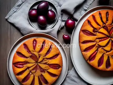 Plum and Lime Upside-Down Cake