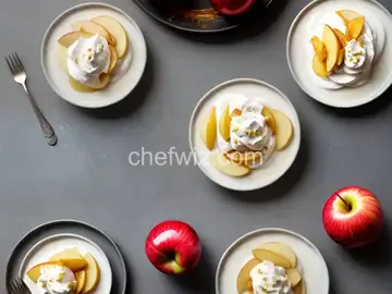 Poached Apples with Vanilla Yogurt