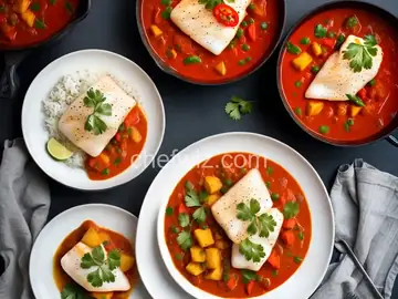 Poached Cod in Tomato Curry