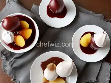 Poached Pears Belle Helene