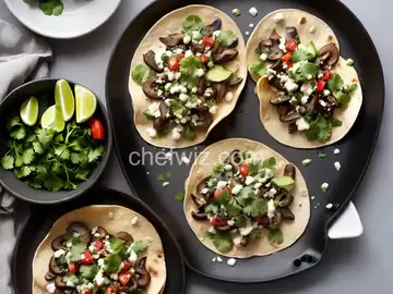 Poblano and Mushroom Tacos