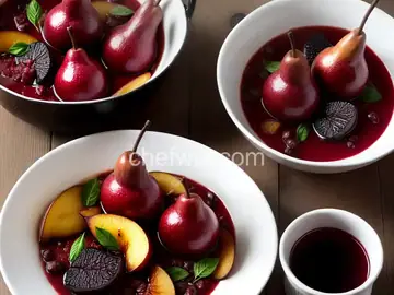 Poires Au Vin Rouge (Pears in Red Wine)