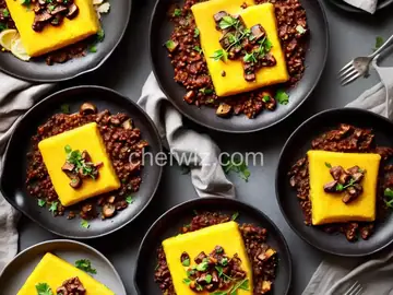 Polenta Squares with Mushroom Ragu