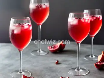 Pomegranate Elderflower Champagne Cocktail