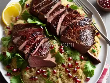 Pomegranate-Marinated Lamb with Spices and Couscous