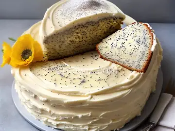 Poppy Seed Cake with Lemon Ermine Frosting