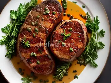 Porcini-Crusted Filet Mignon with Fresh Herb Butter