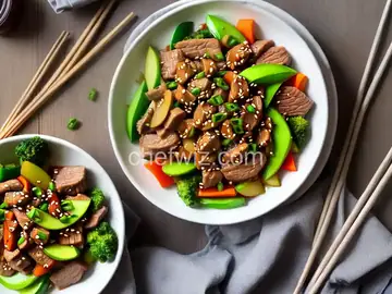Pork, Apple, and Ginger Stir-Fry with Hoisin Sauce