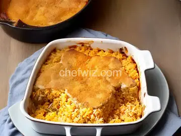 Pork Chop and Cheesy Rice Casserole