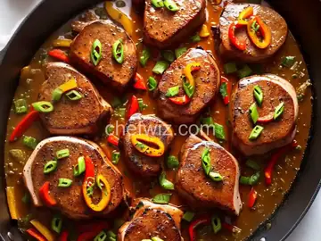Pork Chops Smothered with Peppers and Onions