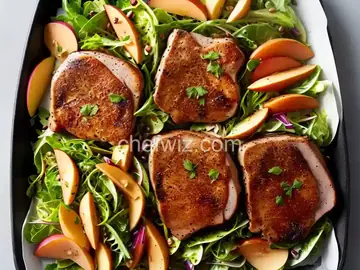Pork Chops With Frisée-Apple Salad