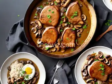 Pork Chops With Mushroom Gravy