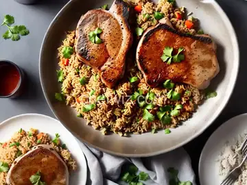 Pork Chops and Dirty Rice