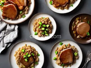 Pork Chops with Apple Sauce and Onions