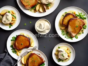 Pork Chops with Apple and Cream Sauce