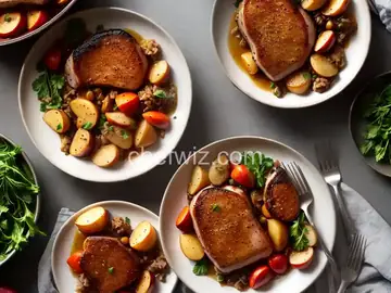 Pork Chops with Baked Apples