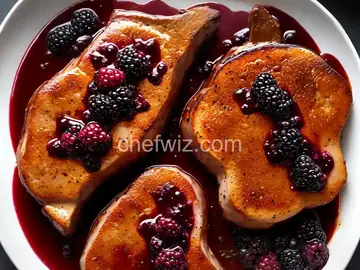 Pork Chops with Blackberry Port Sauce