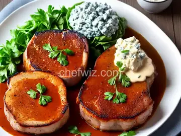 Pork Chops with Blue Cheese Gravy
