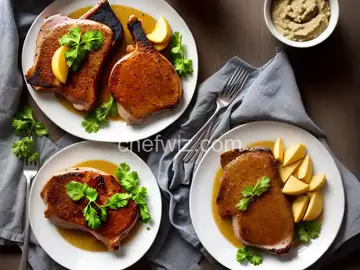 Pork Chops with Golden Apple Sauce