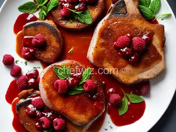 Pork Chops with Raspberry Sauce