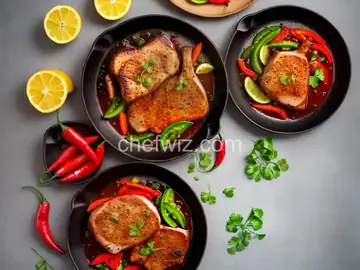 Pork Chops with Sweet and Hot Peppers
