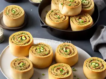Pork Floss and Seaweed Pull-Apart Rolls