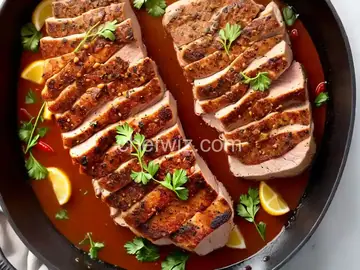 Pork Loin Roast with Baby Bellas