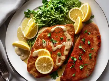 Pork Milanese with Creamy Caper and Lemon Sauce