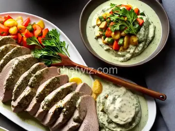 Pork Tenderloin with Creamy Herb Sauce