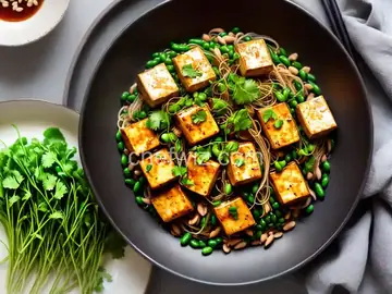 Pork Tofu with Watercress and Bean Sprouts