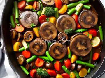 Portobello Mushroom Caps and Veggies