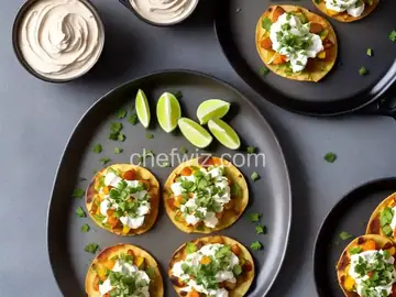 Potato-Chorizo Sopes With Avocado Crema Recipe