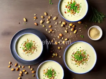 Potato-Leek Soup With Toasted Nuts and Seeds