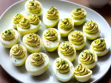 Potato Salad Deviled Eggs