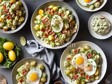 Potato Salad with Bacon and Eggs