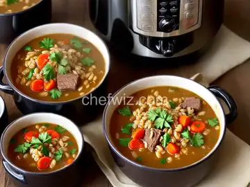 Pressure Cooker Beef Barley Soup Recipe