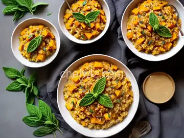 Pressure Cooker Butternut Squash Risotto With Frizzled Sage and Brown Butter Recipe